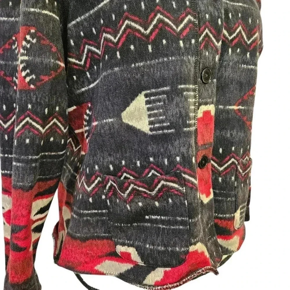 LRL Lauren Jeans Co Ralph Lauren Southwestern Style Sweatshirt Jacket - Picture 6 of 10